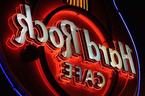 nashville red and black Hard Rock Cafe neon signage united states